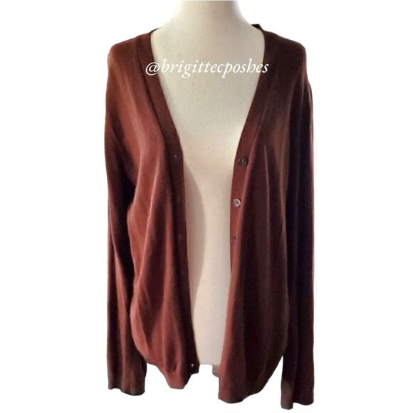 Made in Italy Benetton Brown Cardigan Size Large - Picture 2 of 7